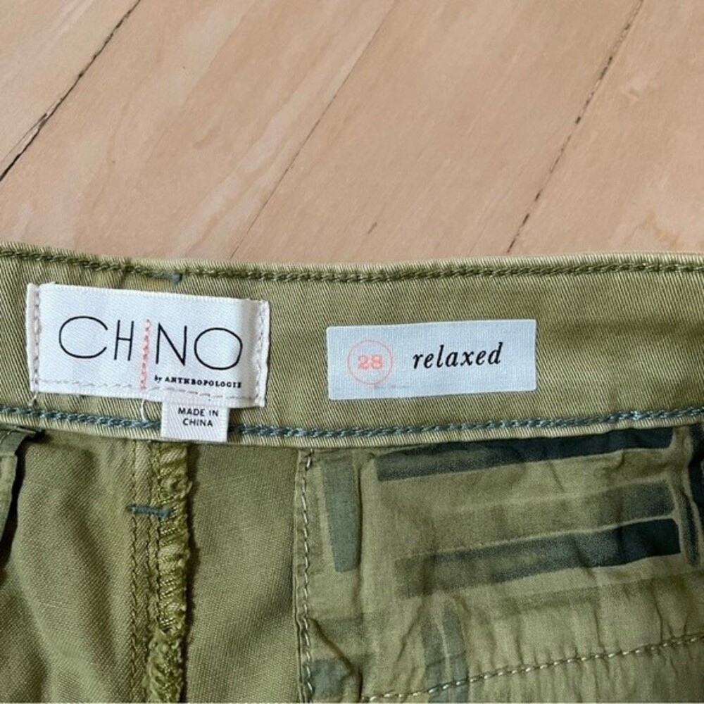 Anthropologie Chino by Anthropologie Relaxed Chino Shorts in Green 28 NWT - Picture 10 of 15